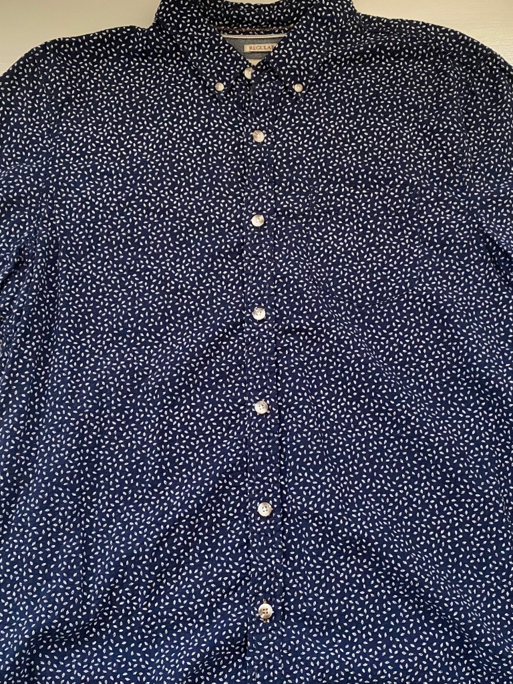 Fat Face Casual Men’s Button-down Blue Shirt Sz XL Regular Fit